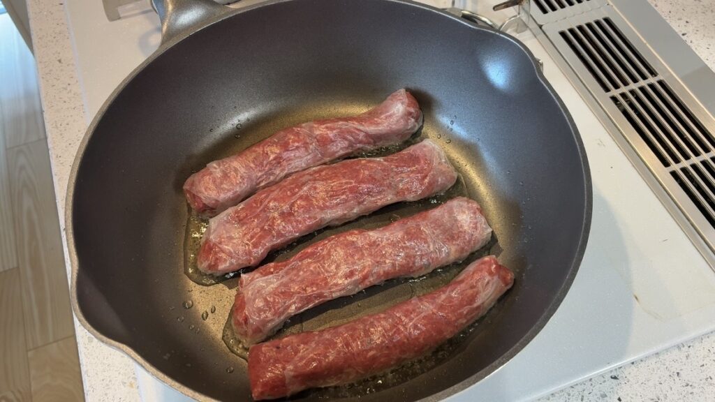 ジビエのキョン肉を使ってソーセージ作り